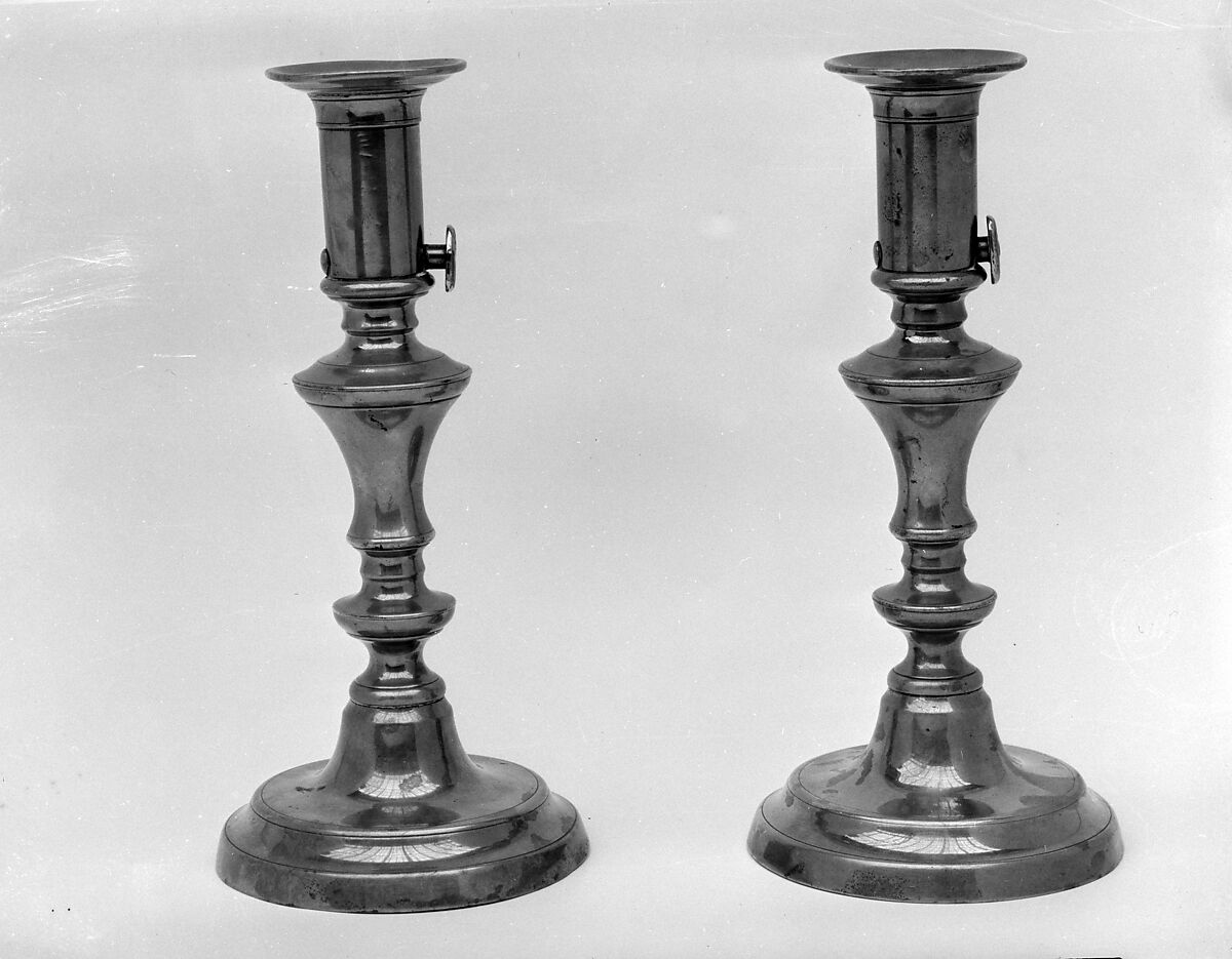 Candlestick, Barlow, Brass, American 