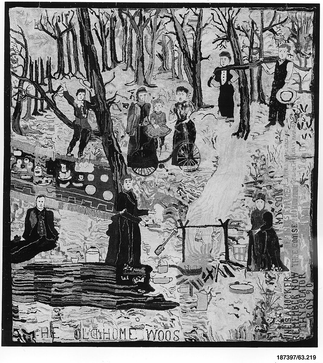 Hooked Rug, Elenore Blackstone, Cotton, American