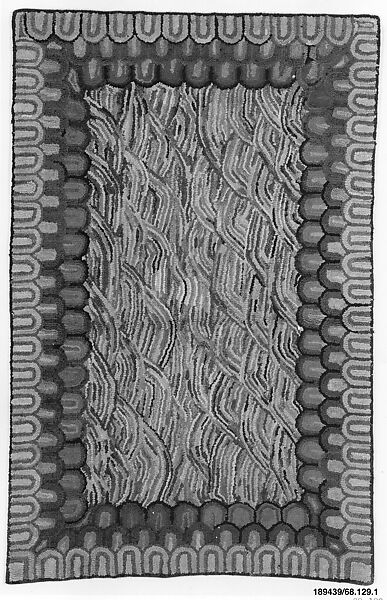 Hooked Rug, Wool, American