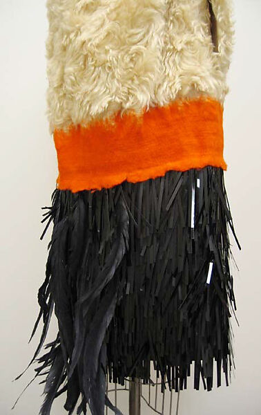 Ensemble, Prada (Italian, founded 1913), (a) plastic, wool, feathers, mohair, rayon; (b) silk, synthetic fiber, wool; (c, d) silk; (e, f) plastic (vinyl), leather, Italian