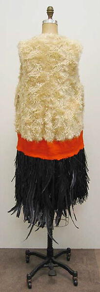 Ensemble, Prada (Italian, founded 1913), (a) plastic, wool, feathers, mohair, rayon; (b) silk, synthetic fiber, wool; (c, d) silk; (e, f) plastic (vinyl), leather, Italian