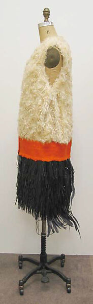 Ensemble, Prada (Italian, founded 1913), (a) plastic, wool, feathers, mohair, rayon; (b) silk, synthetic fiber, wool; (c, d) silk; (e, f) plastic (vinyl), leather, Italian