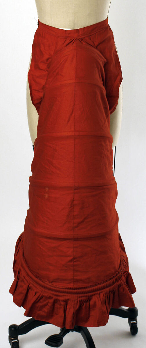 Bustle, cotton, probably American