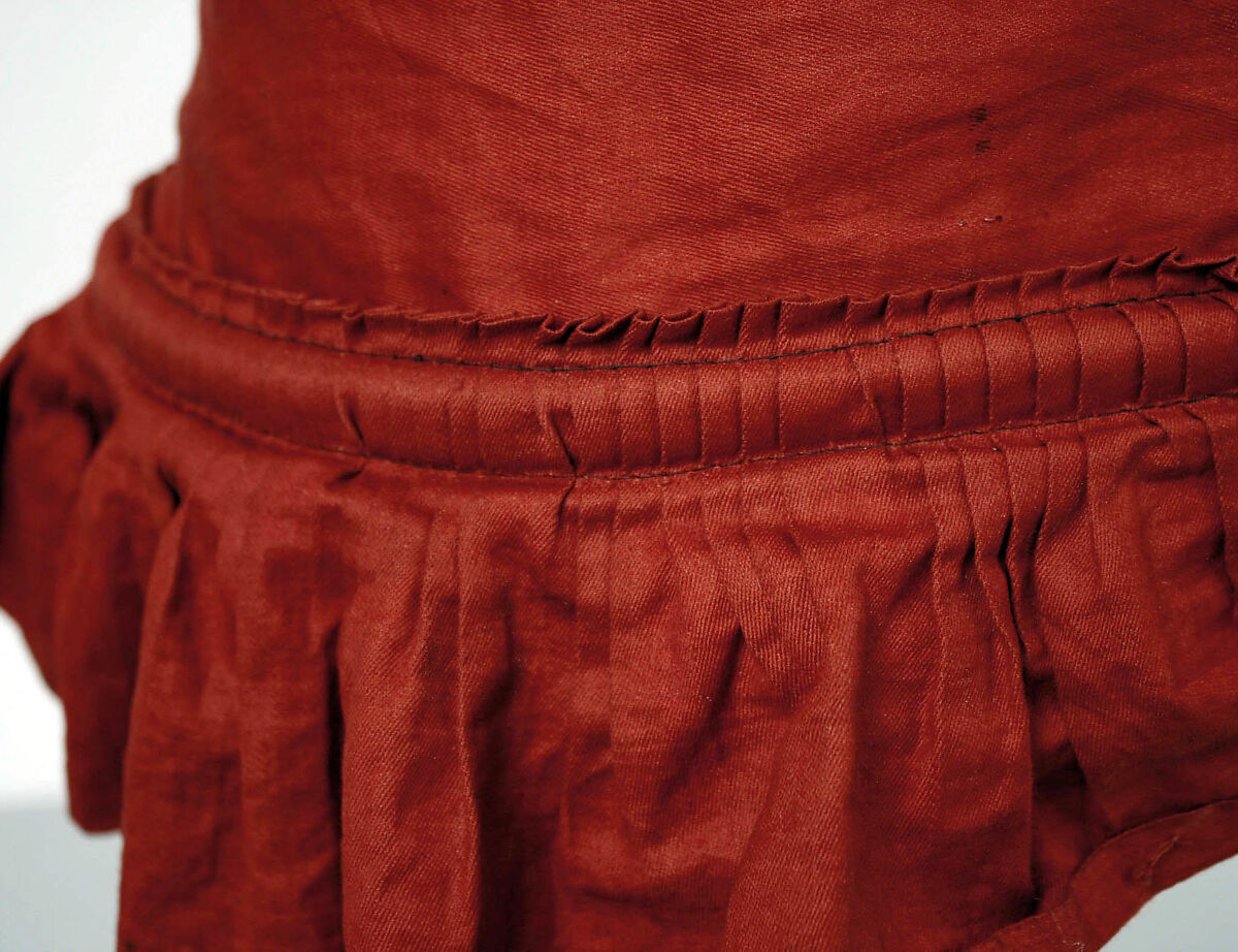 Bustle, cotton, probably American