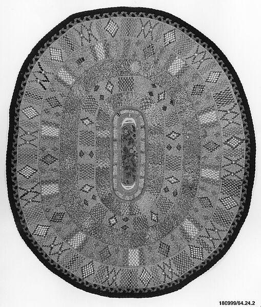 Knitted rug, United Society of Believers in Christ’s Second Appearing (“Shakers”) (American, active ca. 1750–present), Wool, knitted, braided and woven, American, Shaker