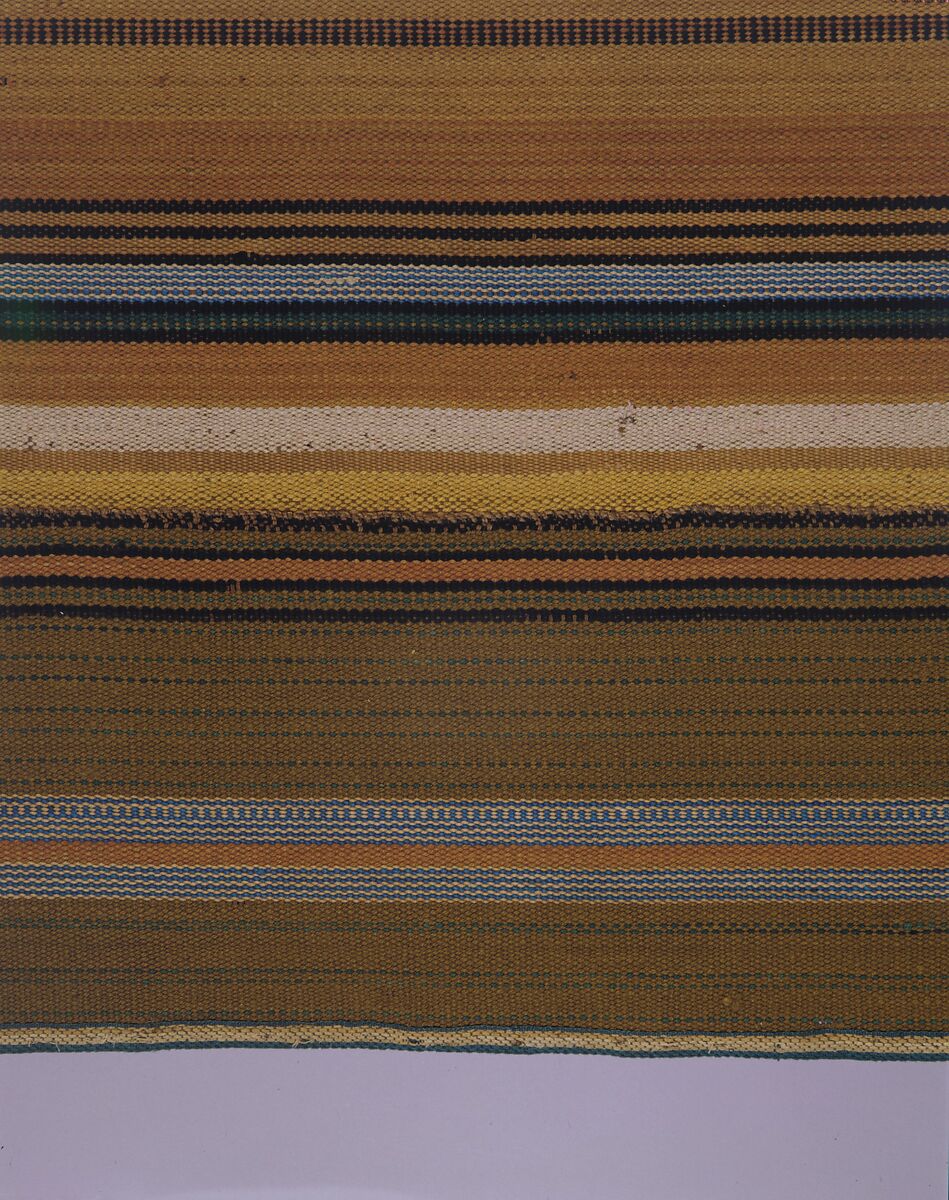 Woven Rug, Wool and cotton, woven, American