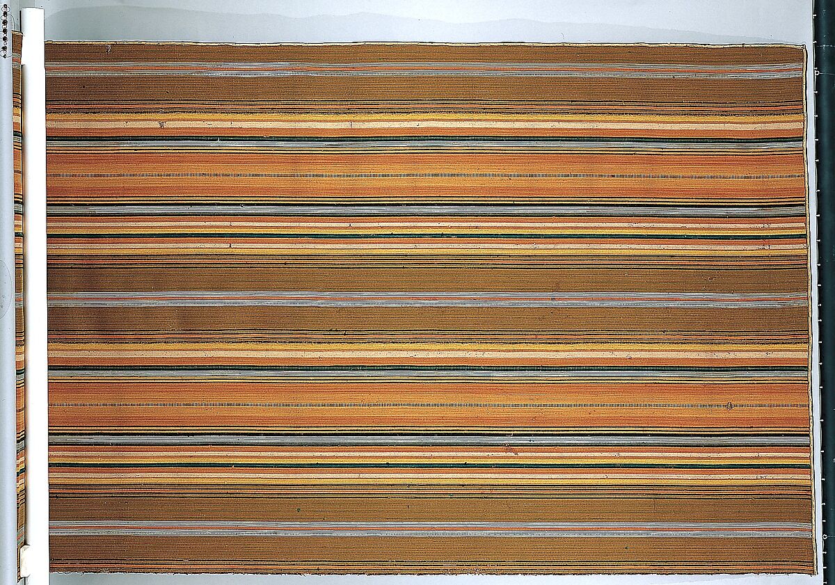 Woven Rug, Wool and cotton, woven, American