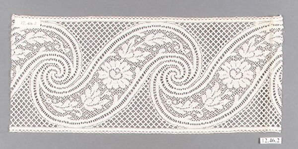 Lace Sample, Designed by Bert Edson, Cotton lace, American 