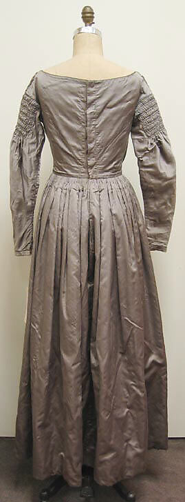 Dress, silk, cotton, American