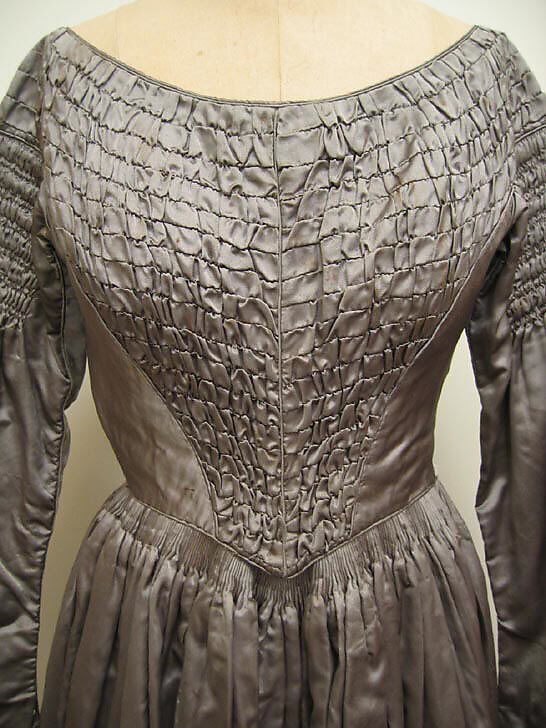 Dress, silk, cotton, American