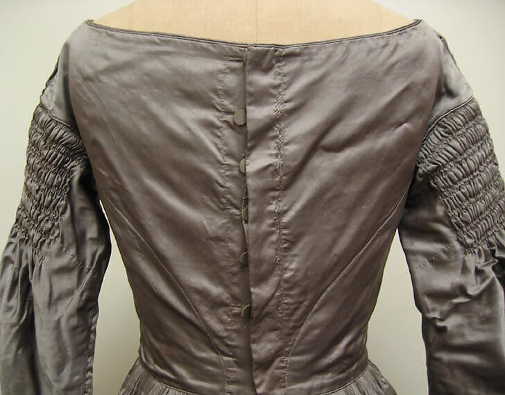 Dress, silk, cotton, American