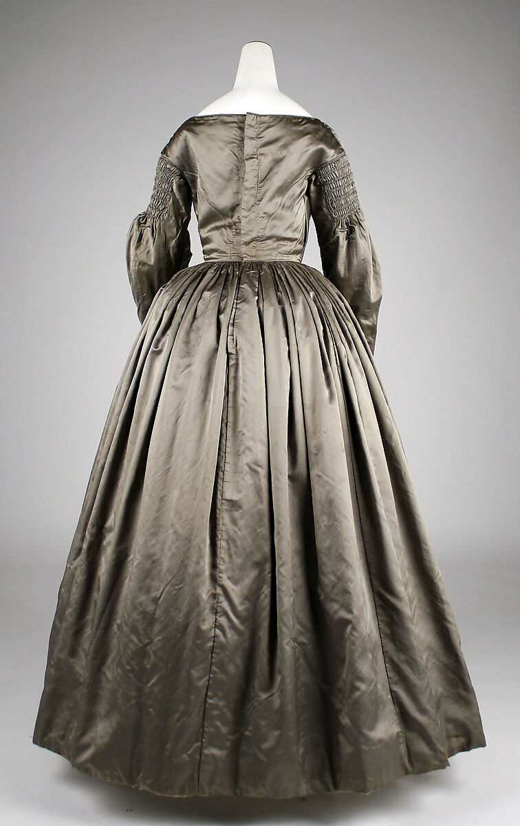 Dress, silk, cotton, American