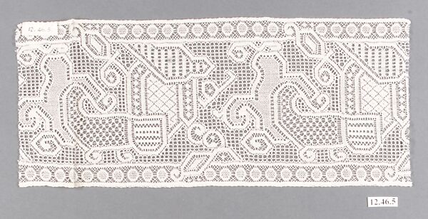 Lace Sample, Designed by Bert Edson, Cotton (?) lace, American 