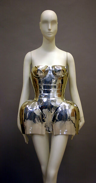 Dress, Dolce &amp; Gabbana (Italian, founded 1985), leather, silicon, Italian 