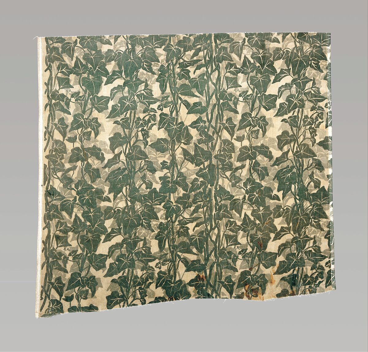 Ivy textile, Associated Artists (1883–1907), Cotton velvet, woven and printed, American