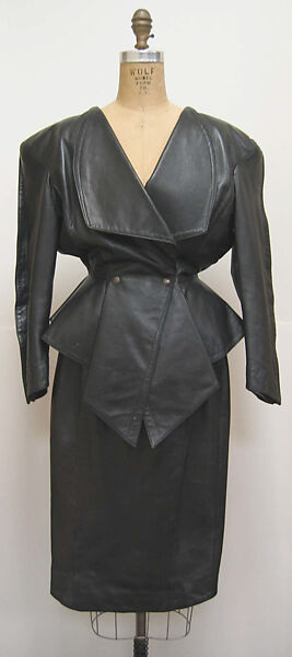 Ensemble, Mugler (French, founded 1974), leather, French 