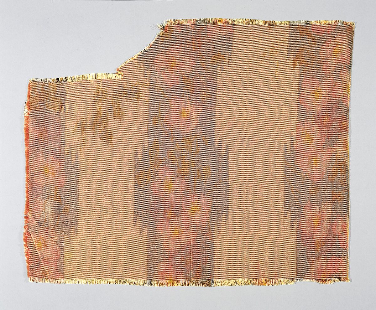 Apple-blossom textile, Associated Artists (1883–1907), Silk, woven and printed, American 