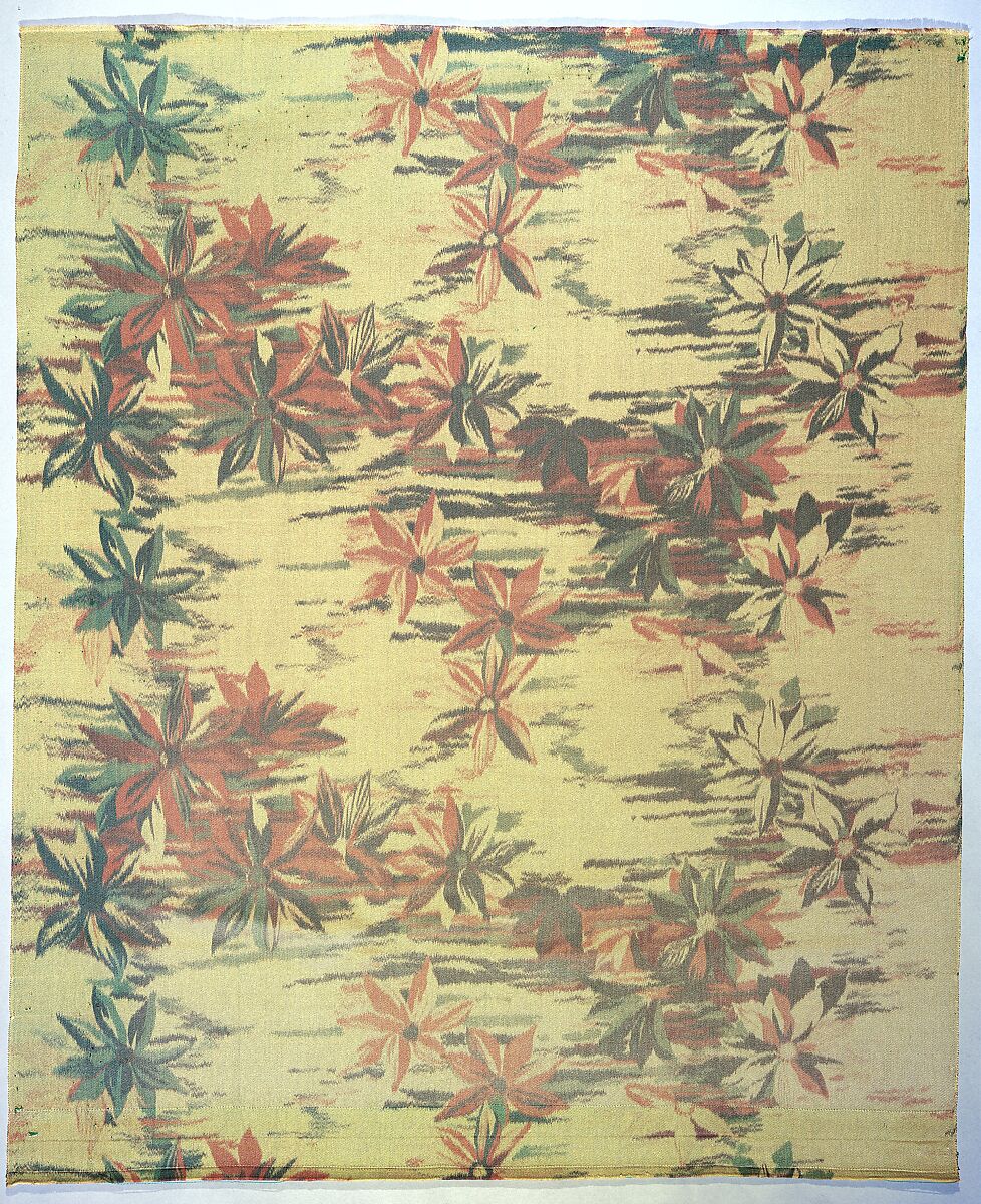 Clematis textile, Associated Artists (1883–1907), Silk, woven and printed, American