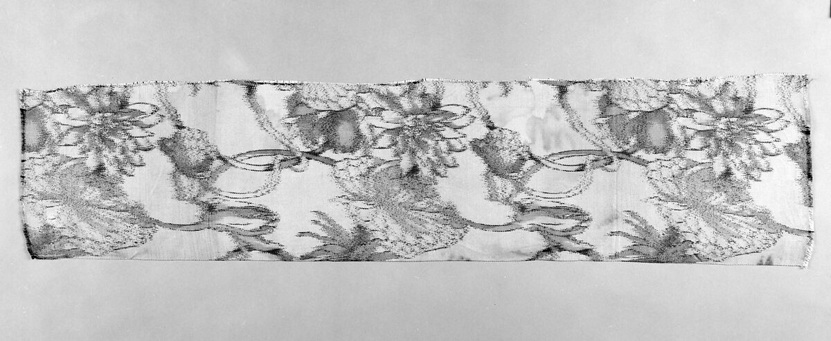Water-lily textile, Associated Artists (1883–1907), Silk, printed, woven, American