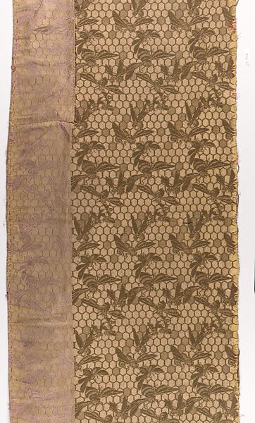 Bees-and-honeycomb textile, Candace Wheeler  American, Silk and wool, woven, American