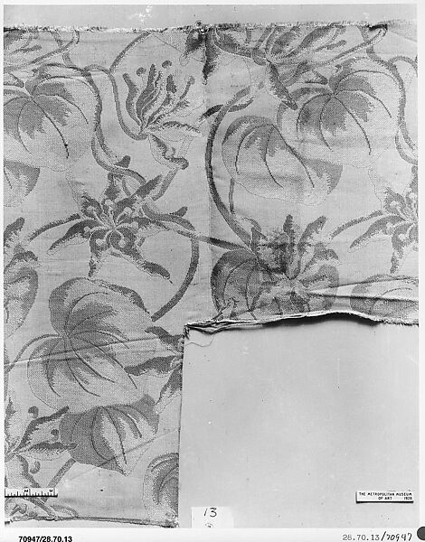 Sample, Candace Wheeler (American, Delhi, New York 1827–1923 New York), Silk, woven, American