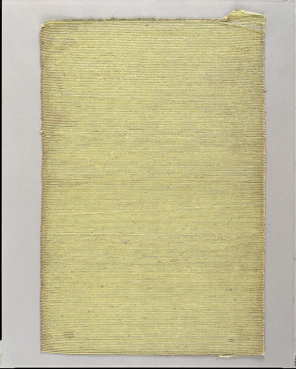Ribbed metallic textile, Associated Artists (1883–1907), Silk and metallic-wrapped cotton thread, woven, American