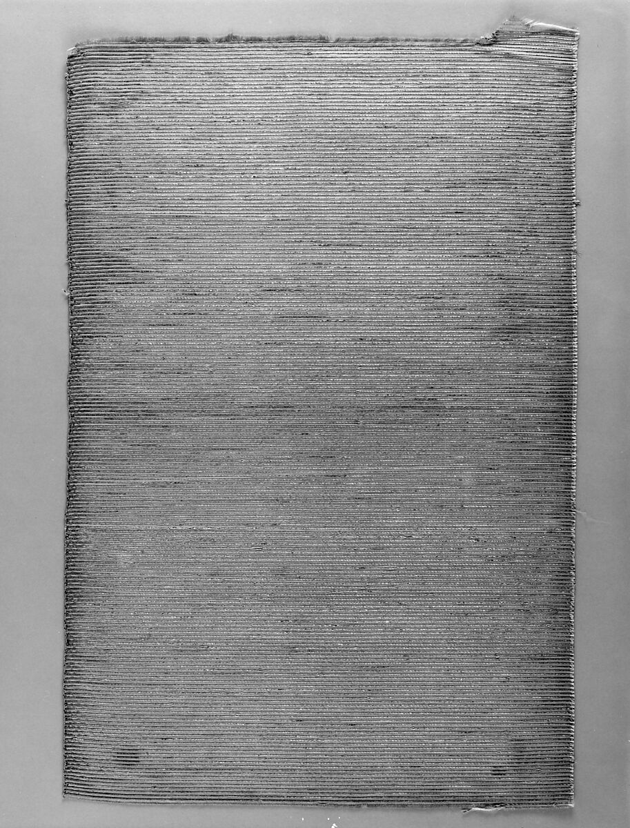 Ribbed metallic textile, Associated Artists (1883–1907), Silk and metallic-wrapped cotton thread, woven, American