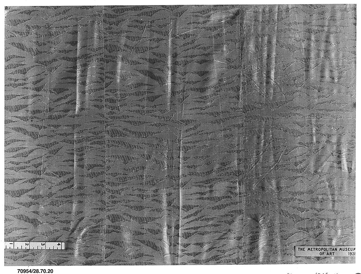 Water-pattern textile, Associated Artists (1883–1907), Silk, woven, American