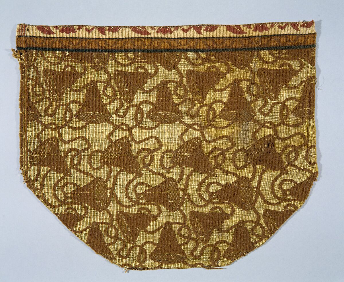 Bell-pattern textile, Ida F. Clark (born 1858), Silk and wool, woven, American