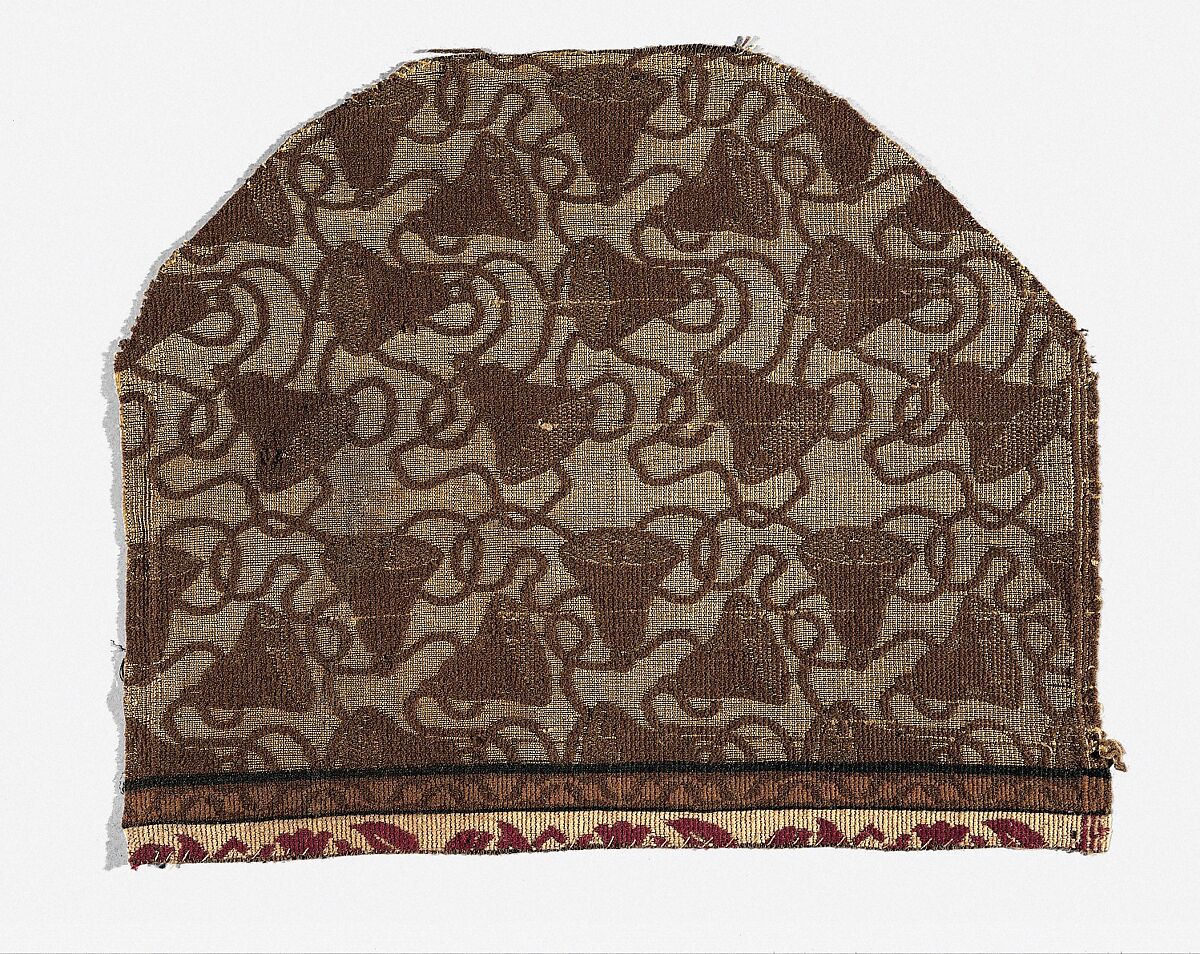 Bell-pattern textile, Ida F. Clark (born 1858), Silk and wool, woven, American