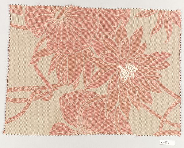 Woven water-lily sample, Associated Artists (1883–1907), Silk, woven, American 