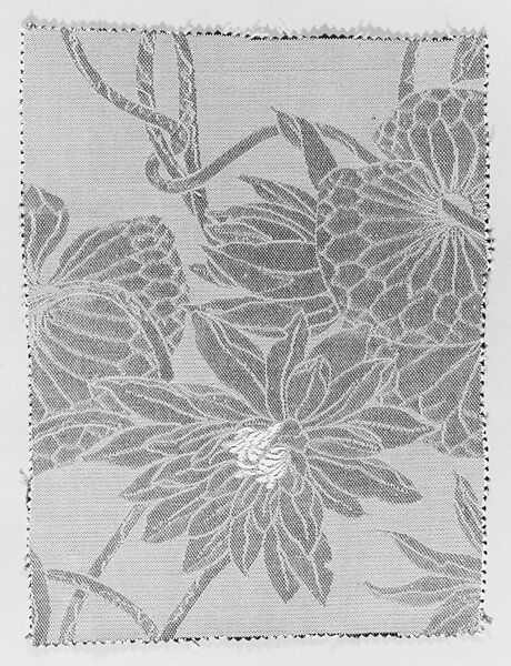 Woven water-lily sample, Associated Artists (1883–1907), Silk, woven, American