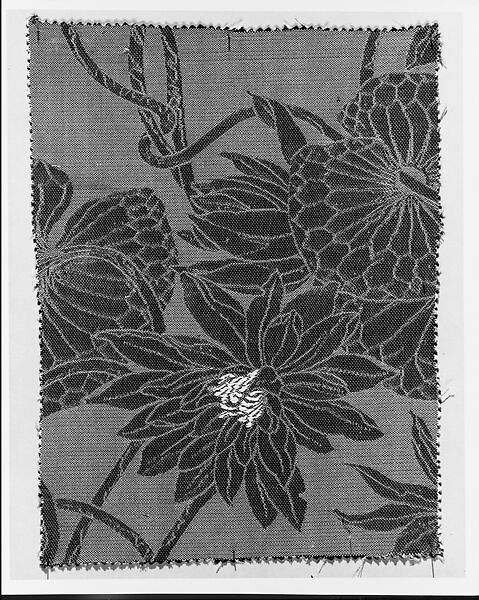 Woven water-lily sample, Associated Artists (1883–1907), Silk, woven, American