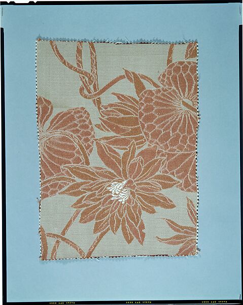 Woven water-lily sample, Associated Artists (1883–1907), Silk, woven, American