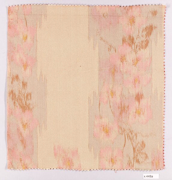 Apple-blossom textile, Associated Artists (1883–1907), Silk, printed, American 