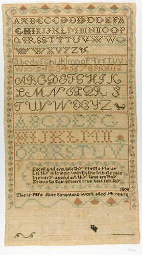 Embroidered sampler