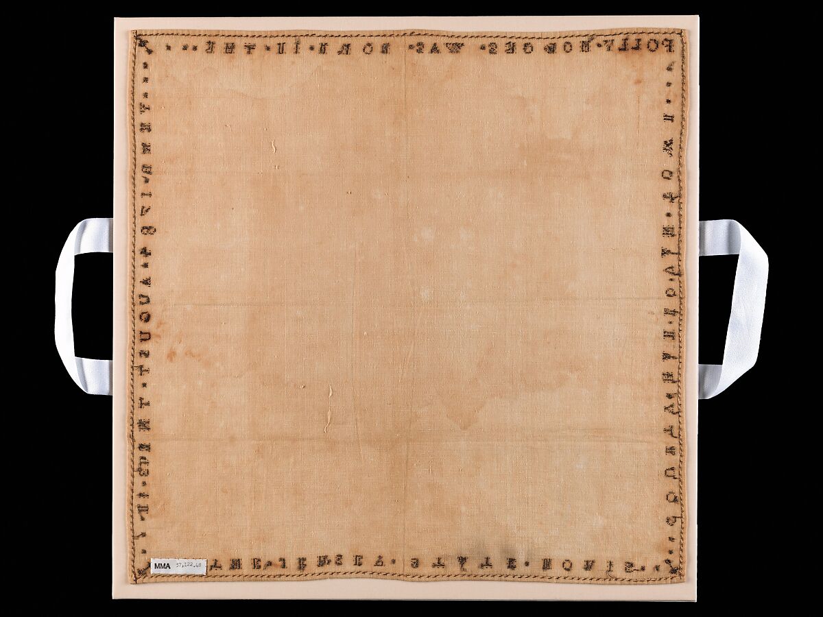 Sampler, Mary "Polly" Hodges (American, 1784–1806), Silk embroidery on cotton, American
