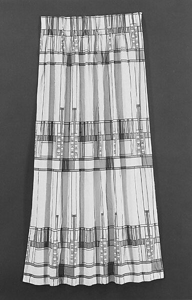 Curtain, Designed by Frank Lloyd Wright (American, Richland Center, Wisconsin 1867–1959 Phoenix, Arizona), Cotton, printed, American