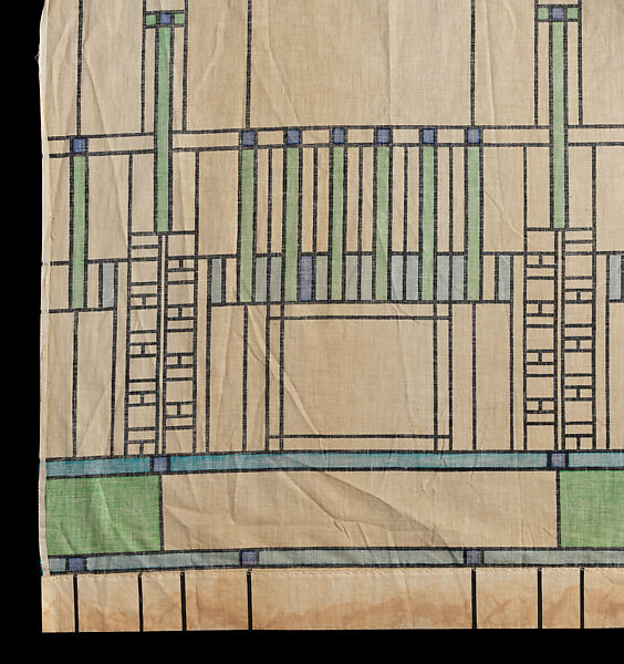 Curtain, Designed by Frank Lloyd Wright (American, Richland Center, Wisconsin 1867–1959 Phoenix, Arizona), Cotton, printed, American