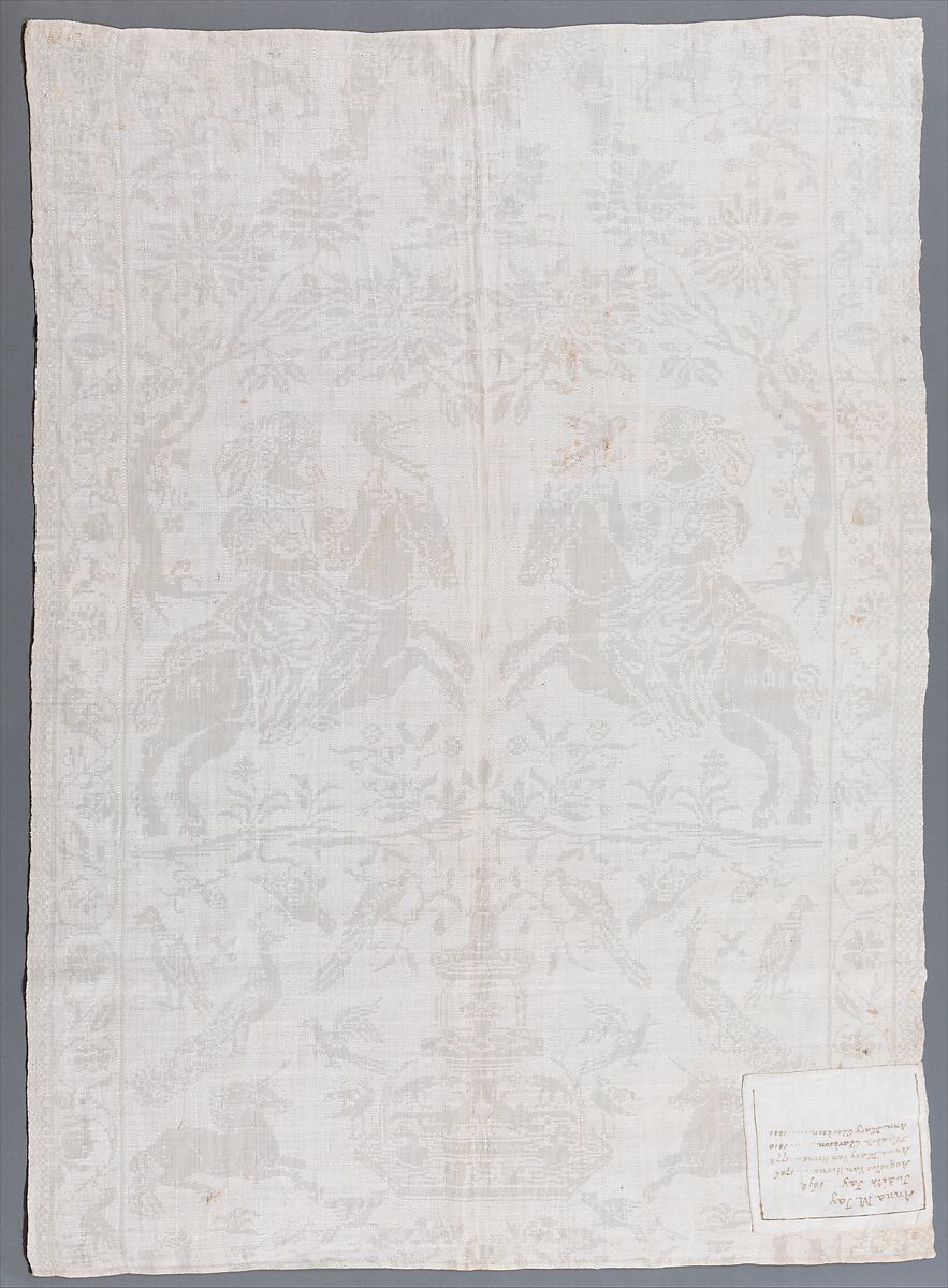 Napkin, Linen, woven, German or Dutch