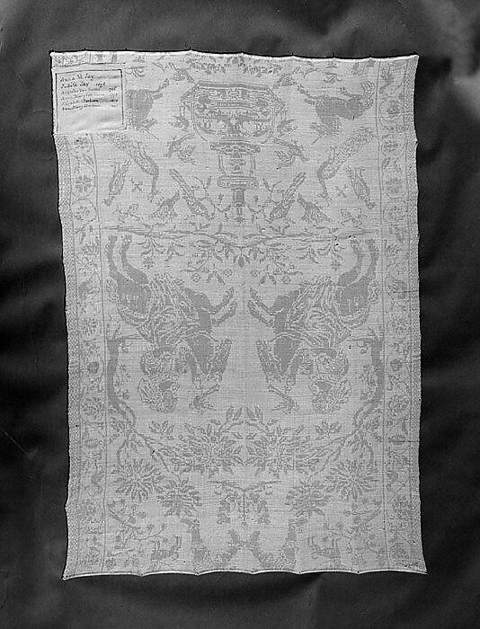 Napkin, Linen, woven, German or Dutch