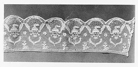 Bobbin Lace Sample, Linen (?), bobbin lace, American 