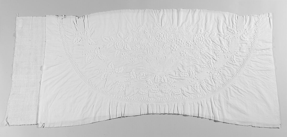 Quilted tablecover, Sarah Clark Parsons (1796–1864), Cotton, American 