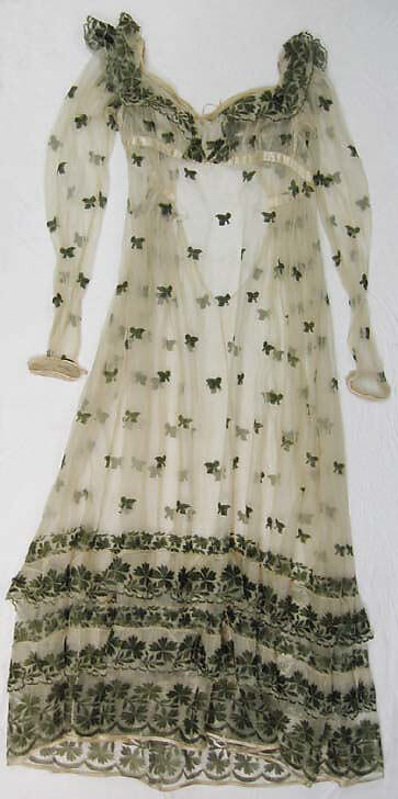 Dress, silk, probably French