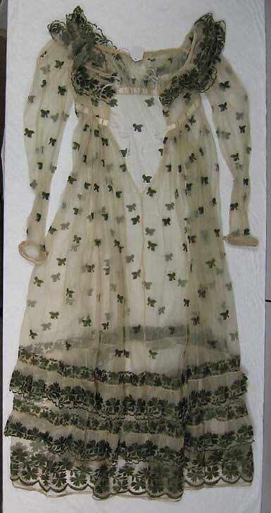 Dress, silk, probably French