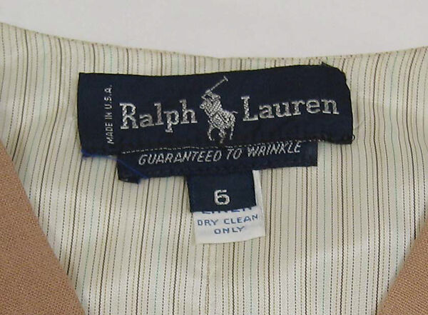 Ensemble, Ralph Lauren (American, founded 1967), linen, leather, American