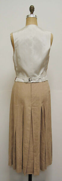 Ensemble, Ralph Lauren (American, founded 1967), linen, leather, American