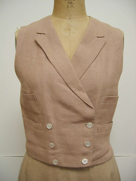 Ensemble, Ralph Lauren (American, founded 1967), linen, leather, American