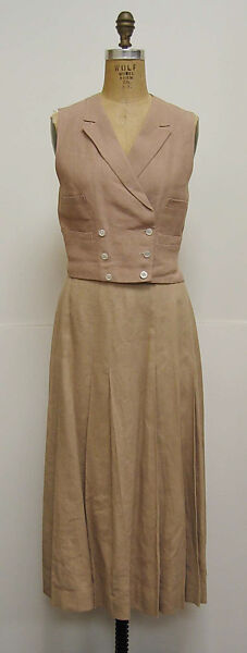 Ensemble, Ralph Lauren (American, founded 1967), linen, leather, American