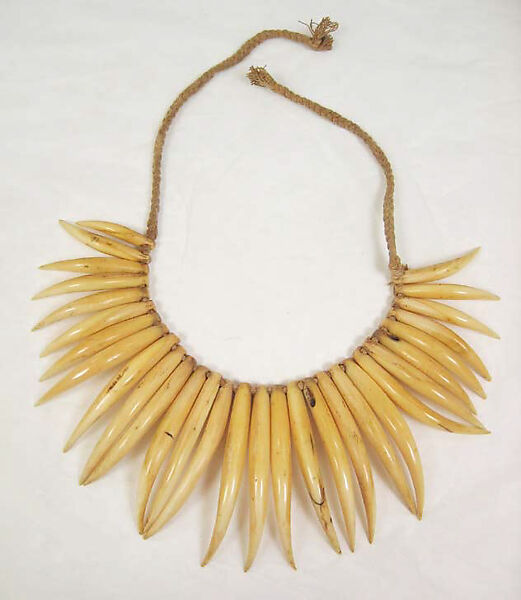 Necklace, Ivory, cotton, Fijian 